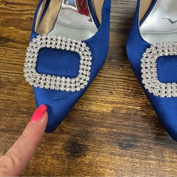 Badgley Mischka Collection Cher Crystal Embellished Pump Size 7 - Picture 8 of 12